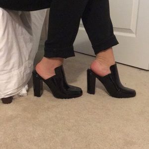ASOS patent faux leather mules